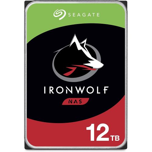  Seagate IronWolf 12TB NAS Internal Hard Drive HDD ? 3.5 Inch SATA 6Gb/s 7200 RPM 256MB Cache for RAID Network Attached Storage ? Frustration Free Packaging (ST12000VN0008)
