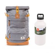 Outdoorsman OZARK TRAIL 25L Roll Top Backpack Bundle 64oz Double Wall Stainless Steel White Water Bottle