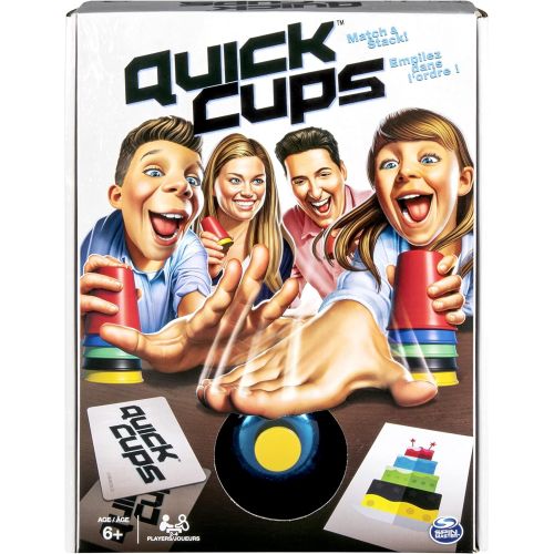  [아마존베스트]Spin Master Games Quick Cups, Match ‘n’ Stack Family Game for Kids Aged 6 and Up