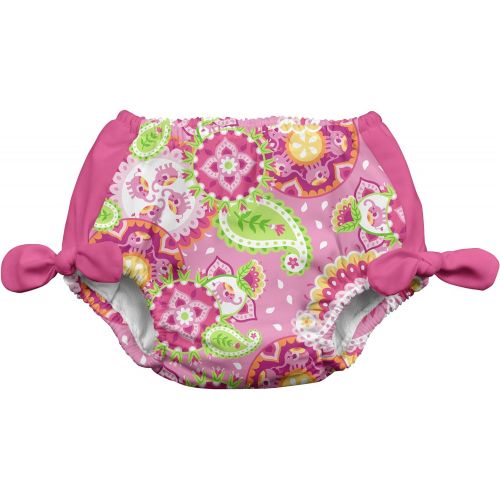  I play. i play. Baby Girls 2pc Bow Tankini Swimsuit Set Reusable Absorbent Swim Diaper