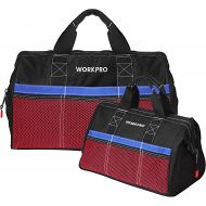 WORKPRO Tool Bag, 13-inch & 18-inch Tool Storage Bag, Zip-Top Wide Mouth Tool Tote Bag