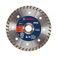 BOSCH DB4542C 4-1/2 In. Premium Turbo Rim Diamond Blade with 5/8 In., 7/8 In. Arbor for Smooth Cut Wet/Dry Cutting Applications in Stone, Concrete, Brick