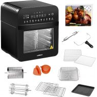 [아마존베스트]GoWISE USA GW44803 Ultra 12.7-Quart Electric Air Fryer Oven with Rotisserie and Dehydrator + 11 Accessories and 50 Recipes, Black, QT