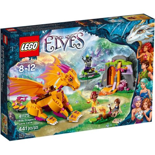  LEGO Elves Fire Dragons Lava Cave 41175 Creative Play Toy for 8- to 12-Year-Olds