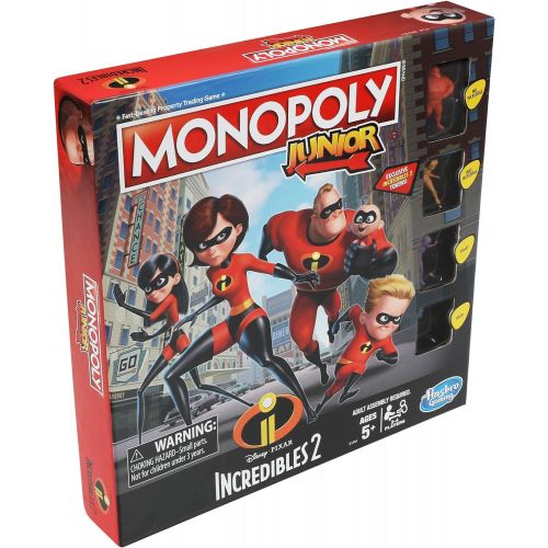 모노폴리 Hasbro Gaming Monopoly Junior Game: Disney/Pixar Incredibles 2 Edition