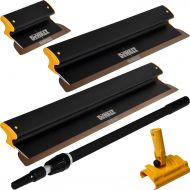 DEWALT Drywall Skimming Blade Set - 10, 24 & 32 Blades + 37 - 63 Extension Handle | Pro-Grade | Extruded Aluminum & European Stainless Steel Construction | High-Impact End Caps | 3