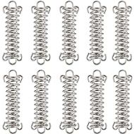 TOBWOLF 10PCS Tent Spring Buckle, Windproof Stainless Steel Rope Tensioner Awning Fixed Hook Buckle, Portable Camping Tent Fixed Buckle, Spring Buckle Set for Outdoor Camping, Dog