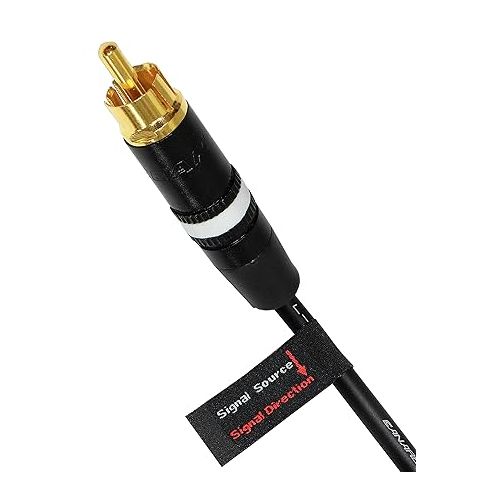  WORLDS BEST CABLES 6 Foot RCA Cable Pair - Made with Canare L-4E6S, Star Quad, Audio Interconnect Cable and Neutrik-Rean NYS Gold RCA Connectors - Directional Design - Custom Made