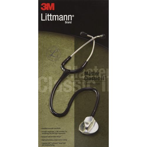  3M Littmann 2144L Master Classic II Stethoscope, Black, 27 inch