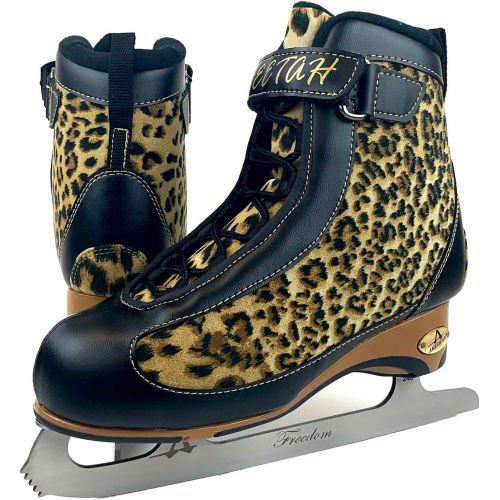  American Athletic Women’s American Soft Boot Cheetah Figure Skate