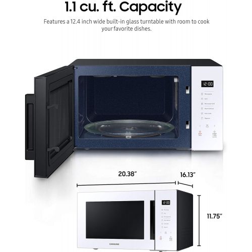 삼성 [아마존베스트]Samsung MG11T5018CW Counter Top Grill Microwave, 1.1 Cu. Ft, White