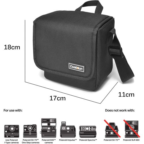  Cwatcun Carrying Camera Bag for Polaroid Box Camera,Camera Bag Case Compatible with Polaroid Originals OneStep+, Onestep 2, Now I-Type Instant, Polaroid 600 Film Camera.