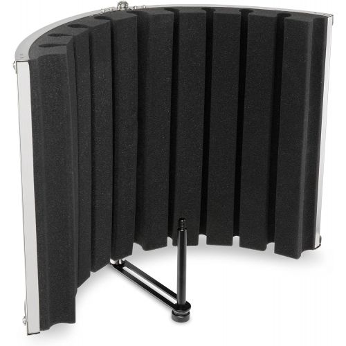  LyxPro VRI-30 Sound Absorbing and Vocal Recording Microphone Isolation Shield Panel For Home Office and Studio Portable & Foldable Stand Mount Adjustable