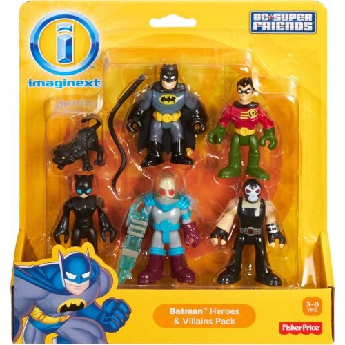  Fisher-Price Imaginext DC Super Friends, Batman Heroes & Villains Pack