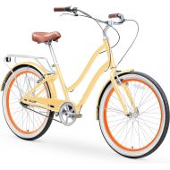 sixthreezero Hybrid-Bicycles sixthreezero EVRYjourney Womens 1/3/7/21 Speed Step-Through Hybrid Cruiser Bicycle, 26/24 Wheels, Multiple Colors