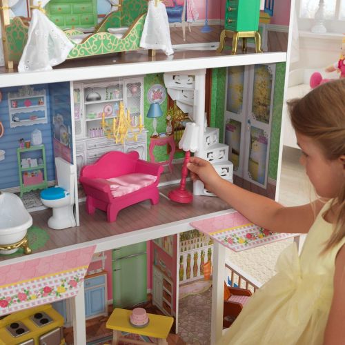 키드크래프트 KidKraft Sweet Savannah Dollhouse with 14 Accessories Included, Gift for Ages 3+