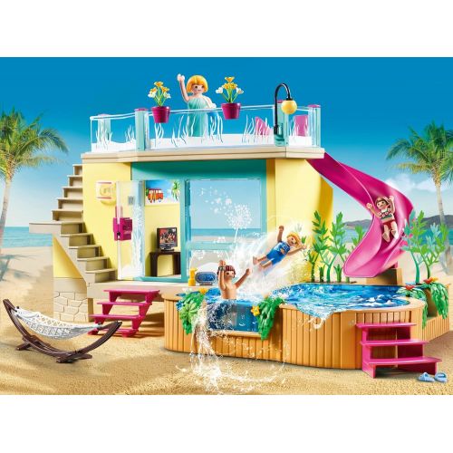 플레이모빌 PLAYMOBIL Bungalow with Pool 70435 Beach Hotel Summertime