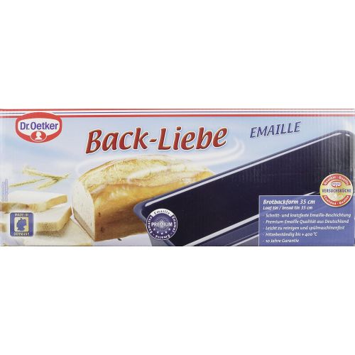  [아마존베스트]Dr. Oetker bread pan 35 cm, loaf pan from the premium segment for juicy bread, king cake pan from the Back-Liebe enamel series with quartz enamel seal, quantity: 1 piece