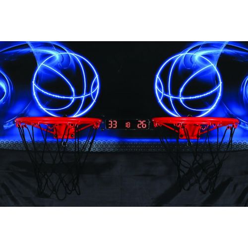 아토믹 Atomic Jumpball Deluxe Double Electronic Basketball Shootout Includes Four Mini Basketballs and Inflating Air Pump
