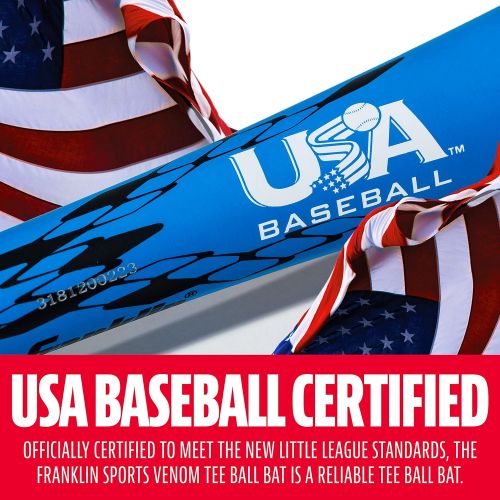  Franklin Sports Teeball Bats - Kids Youth Baseball and Teeball Bats - Aluminum - USA Baseball Approved