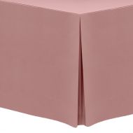 ULTIMATE TEXTILE Ultimate Textile -5 Pack- 8 ft. Fitted Polyester Tablecloth - Fits 18 x 96-Inch Banquet and Folding Rectangular Tables, Dusty Rose Pink