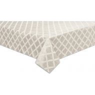 Lenox Laurel Leaf Platinum Tablecloth, 70-by-122 Inch Oblong Rectangular