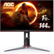 [아마존베스트]AOC 24G2 24 Frameless Gaming IPS Monitor, FHD 1080P, 1ms 144Hz, Freesync, HDMI/DP/VGA, Height Adjustable, 3-Year Zero Dead Pixel Guarantee,Black/Red