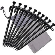 TRIWONDER Tent Stakes Heavy Duty Camping Stakes Forged Steel Tent Pegs Nails Outdoors Solid Stakes with Carrying Bag
