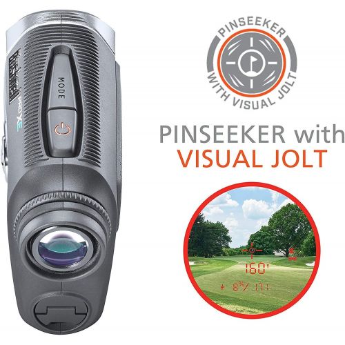  Wearable4U Bushnell PRO XE Advanced Laser Golf Rangefinder with Included Carrying Case, Carabiner, Lens Cloth, and Two (2) CR2 Batteries Bundle