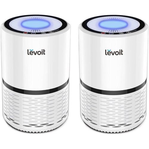  LEVOIT Air Purifier for Home Smokers Allergies and Pets Hair, True HEPA Filter, Quiet in Bedroom, Filtration System Cleaner Eliminators, Odor Smoke Dust Mold, Night Light, LV-H132,