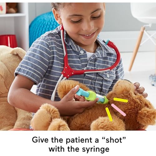 피셔프라이스 Fisher-Price Doctor Playset Medical Kit 7-Piece Toy for Dress Up and Preschool Pretend Play Ages 3+ Years