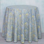 April Cornell Soft Blue Jamavar Round Tablecloth