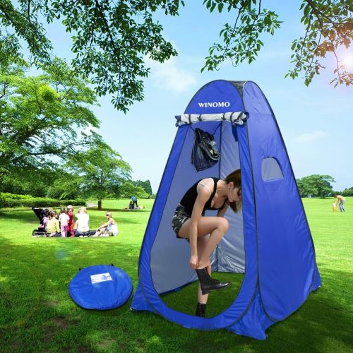  WINOMO Pop Up Shower Tent Portable Changing Room Privacy Shelter with Carry Bag for Camping Hiking Beach Toilet