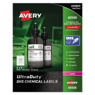 Avery UltraDuty GHS Chemical Labels for Laser Printers, Waterproof, UV Resistant, 2 x 2, 600 Pack (60506)