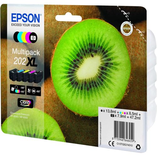엡손 Epson EP64645 Inkjet Catridge, Black/Cyan/Magenta/Yellow/Photo Black, Pack of 5, Amazon Dash Replenishment Ready