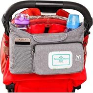 Universal Baby Stroller Organizer Stroller Accessories Bag Stroller Storage Bag with Cup Holders by Mahiky Stroller Organizer Parent Console Stroller Storage Pouch with Easy Access