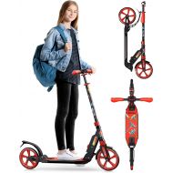 SKIDEE Scooter for Kids Ages 6-12 - Scooters for Teens 12 Years and Up - Adult Scooter with Anti-Shock Suspension - Scooter for Kids 8 Years and Up with 4 Adjustment Levels Handlebar Up t