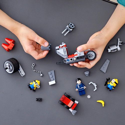  LEGO Minions Unstoppable Bike Chase (75549) Minions Toy Building Kit, with Bob, Stuart and Gru Minion Figures, Makes a Great Birthday Present for Minions Fans, New 2020 (136 Pieces