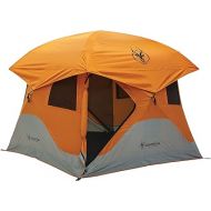 Gazelle Tents™ T4 Hub Tent, Easy 90 Second Set-Up, Waterproof, UV Resistant, Removable Floor, Ample Storage Options, 4-Person, Sunset Orange, 78