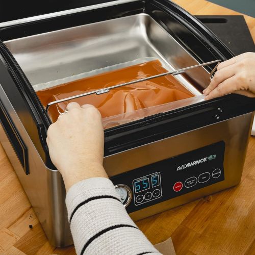  Avid Armor Chamber Vacuum Sealer Model USV32 Ultra Series, Perfect for Liquid-Rich Foods including Fresh Meats, Marinades, Soups, Sauces and More. Save Money by Vacuum Packaging th
