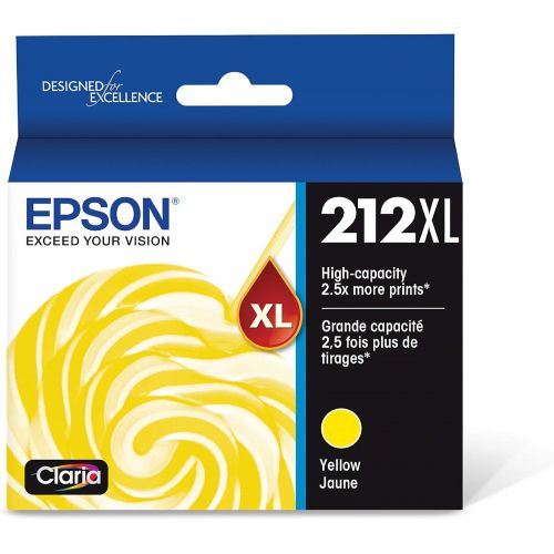 엡손 Epson T212 Claria -Ink High Capacity Yellow -Cartridge (T212XL420-S) for Select Epson Expression and Workforce Printers
