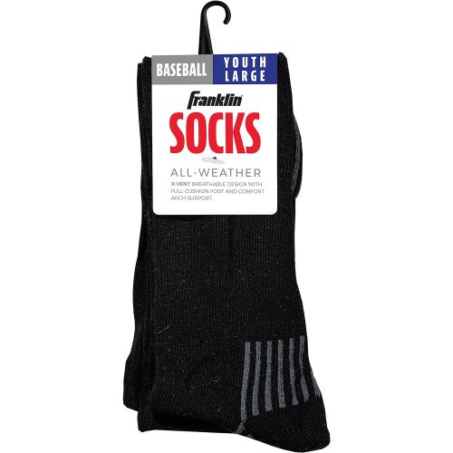  Franklin Sports Youth Baseball + Softball Socks - Baseball + Softball Knee Socks for Kids - Boys + Girls Tall Sports Socks
