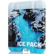 MIER Ice Packs for Lunch Bags Cooler Ice Block Reusable Blue Freezer Pack Icepack for Lunch Box Coolers, Long Lasting