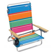 Rio Beach Classic 5-Position Lay-Flat Folding Beach Chair - Stripe