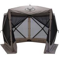 Gazelle Tents™, G5 5-Sided Portable Gazebo, Easy Pop-Up Hub Screen Tent, Durable, TriTech Mesh, Waterproof, UV Resistant, 4-Person & Table, Desert Sand, 85