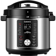 Galanz 12-in-1 Electric Pressure Cooker & Air Fryer with 12 Preset Programs Including Slow Cook, AirFry, Dehydrate, Rice, Grill, Roast, Steam, Beans, Stew, Warm, 6 Qt, 1000W/1500W,