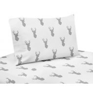 Sweet Jojo Designs 3-Piece Twin Sheet Set for Grey and White Woodland Deer Bedding Collection