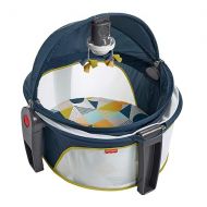 Fisher-Price Baby Portable Bassinet and Play Space Deluxe On-the-Go Projection Dome with Lights Music and Canopy, Cool Hues (Amazon Exclusive)