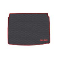 HD-Mart Trunk Mats Custom Fit for Jeep Renegade 2016 2017 2018 2019 Cargo Liners Black Red Rubber for All Weather Heavy Duty Odorless