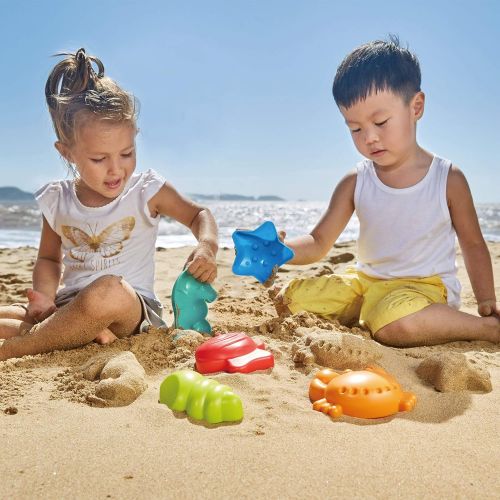  Hape Beach Toy Essential Set, Sand Toy Pack, Mesh Bag Included, E8603